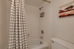 Master Ensuite tub/shower and toilet